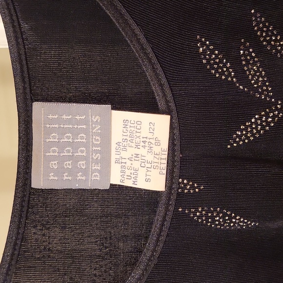 Rabbit Rabbit Rabbit 🐇 Womens Beautiful Sparkly Blouse - Picture 3 of 7